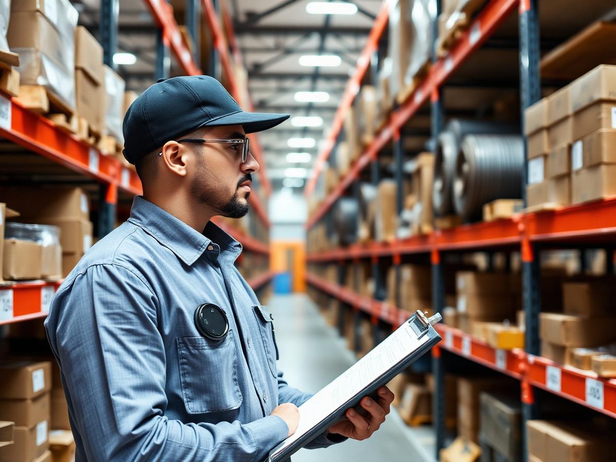 Warehouse equipment and parts inventory check